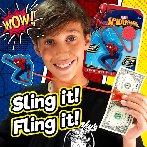 Miniatura 4 de JA-RU Marvel Spiderman & Hulk - Juguetes elásticos a presión para manos adhesivas (paquete de Spiderman) Superhéroes para manos elásticas