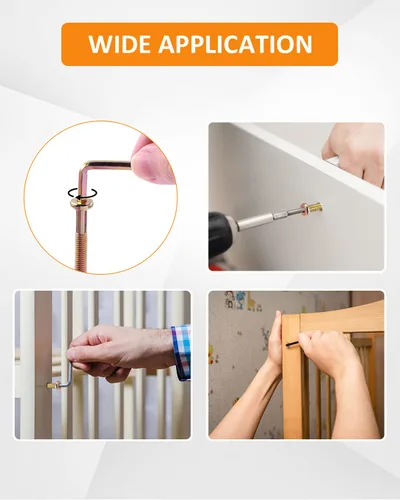 Miniatura 6 de Kit de Reemplazo de Tornillos y Accesorios para Cunas - Juego de 20 Pernos para Marco de Cama Infantil y Tuercas de Barril, Tornillos de Cabeza