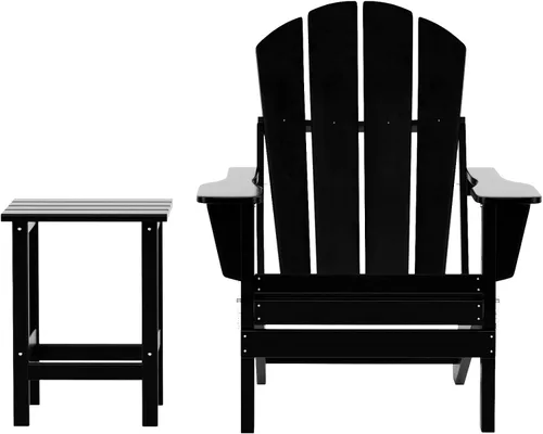 Miniatura 17 de WestinTrends Malibu HDPE - Silla plegable Adirondack de polietileno para exteriores, color negro