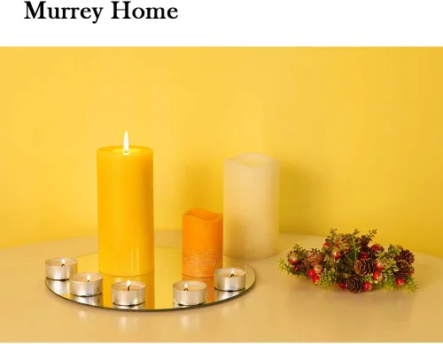 Miniatura 8 de Murrey Home Paquete de 12 centros de mesa de espejo para mesas, espejos redondos de 12 pulgadas para centros de mesa, bodas, fiestas, espejos