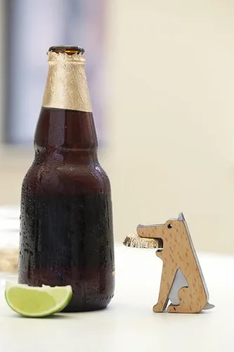 Miniatura 3 de Kikkerland Fetch! - Abrebotellas de acero inoxidable para perro, divertido accesorio de cocina para el hogar, bar, regalo