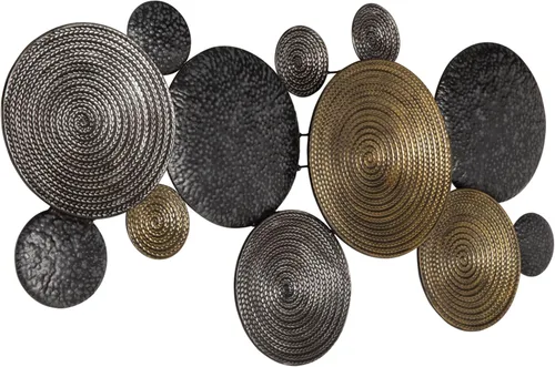 Miniatura 6 de Signature Design by Ashley Emsley - Decoración de pared de metal ecléctico de 44 x 22 pulgadas, acabados metálicos, estilo contemporáneo, moderno