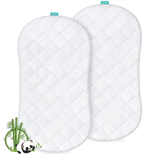 Miniatura 8 de Protector de colchón para moisés, compatible con moisés portátil Dream On Me Karley (Plus) de 15.5" x 31.5", ultra suave, impermeable