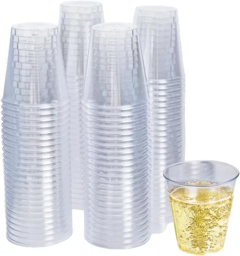 Miniatura 6 de 100 piezas de vasos transparentes premium de 1 onza. Vasos transparentes desechables para degustación de vino, vodka, whisky, shots de gelatina