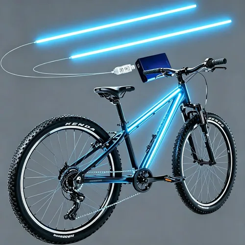 Miniatura 14 de Luces de bicicleta, se pueden recortar, impermeables, luces de bicicleta para montar por la noche, para niños, adultos, niños y niñas