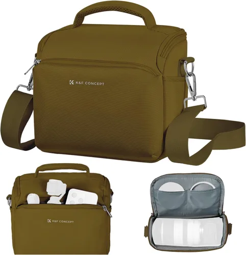 Miniatura 10 de K&F CONCEPT Bolso de bandolera para cámara pequeño estuche cruzado para cámara DSLR/SLR/Cute compacto Bolsos de hombro para fotografía
