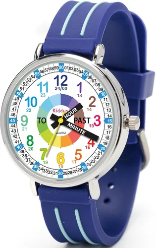 Kiddus Reloj para niños, niños y niñas, reloj de aprendizaje de tiempo para niños, primer reloj de pulsera a partir de 5 años, manecillas de horas y
