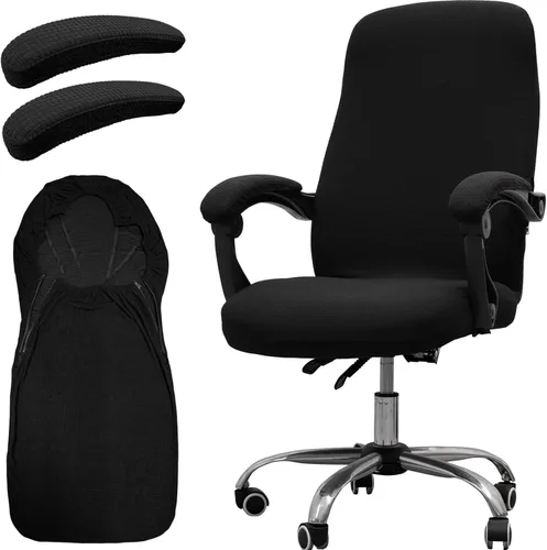 Miniatura 39 de Melaluxe Funda para silla de oficina con fundas para reposabrazos, funda elástica universal para silla de escritorio, fundas para silla