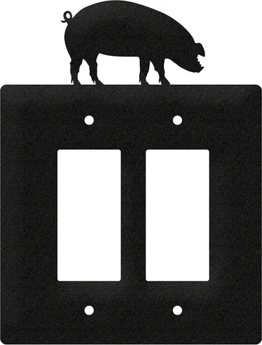Miniatura 10 de SWEN Products Cubierta de placa de pared de cerdo (interruptor simple, negro)