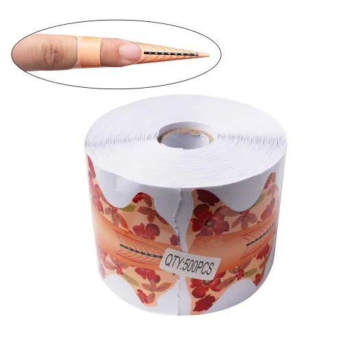 Miniatura 2 de Beauty Leader - 500 unidades por rollo de uñas acrílicas para arte de uñas, extensión de gel, herramientas de peinado, formas de rizos