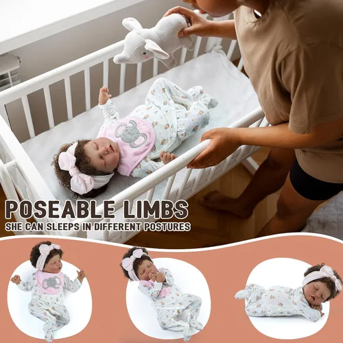 Miniatura 4 de BABESIDE Muñecas de bebé Reborn realistas de 17 pulgadas, muñeca de bebé recién nacida realista con ropa y juguete regalo para niños a partir de 3