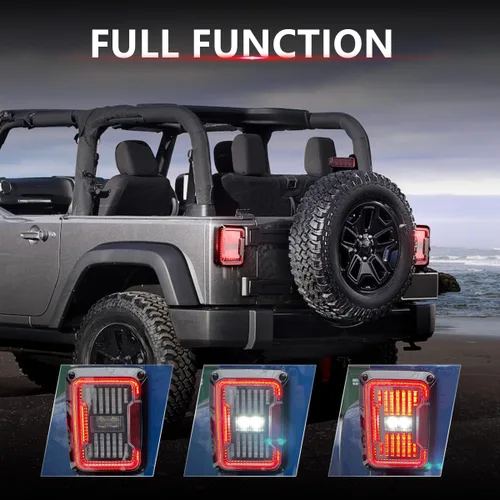 Miniatura 3 de Luces traseras LED compatibles con 2007-2017 Jeep Wrangler JK, luz de freno de marcha atrás, luces traseras de respaldo, lámparas de marcha diurna