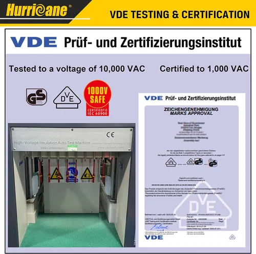 Miniatura 4 de HURRICANE Juego de destornilladores aislados de 1000V, juego profesional de destornilladores para electricistas de 15 piezas todo en uno