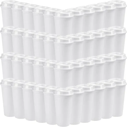 Miniatura 12 de Honeydak Paquete de 30 tazas de café reutilizables de 16 onzas con tapas, botella de agua, taza de viaje para café helado, vasos de té de plástico