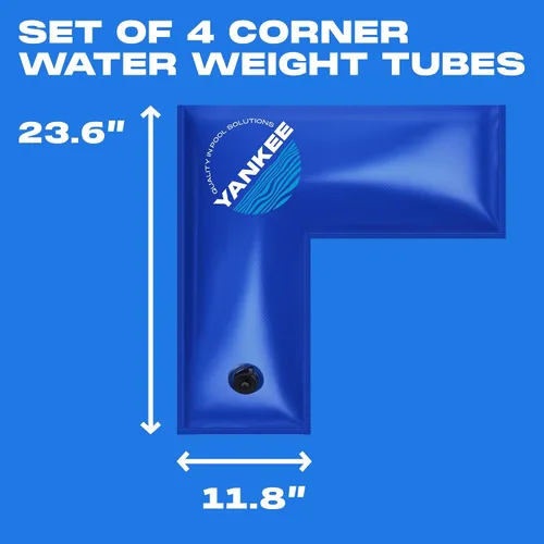 Miniatura 2 de Yankee - Pesas de piscina – Tubos de agua de esquina, bolsas de agua para cubiertas de suelo recto, 23.6 x 11.8 pulgadas, pesos de cubierta