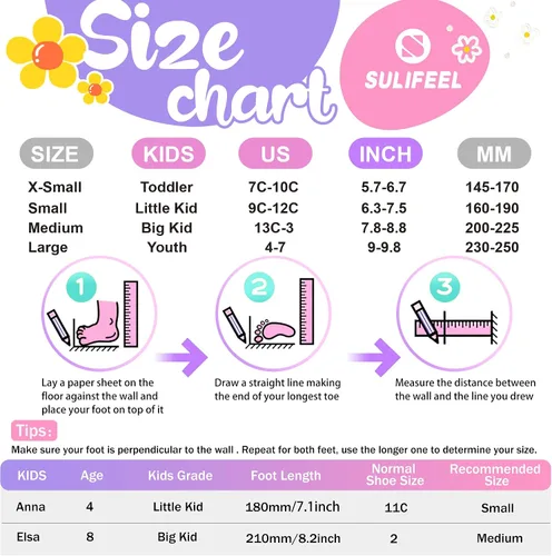 Miniatura 5 de SULIFEEL Rainbow Unicorn - Patines ajustables de 4 tamaños para niñas y niños de 3-5, 5-8, 6-12 años, patines para interiores y exteriores H Floral