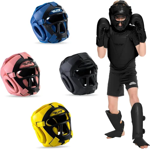 Elite Sports Mejor Casco de Boxeo para Niños Casco de Lucha para Jóvenes para Edades de 4 a 13 Años MMA Kickboxing Muay Thai BJJ Karate Protector de