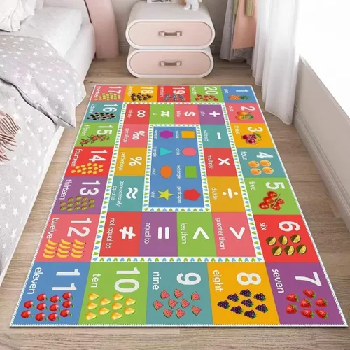 Miniatura 45 de ABC - Alfombra educativa del alfabeto, alfombra de juego de 4 x 6 pies para niños, sala de juegos, tapete antideslizante para niños y niñas Alphabet