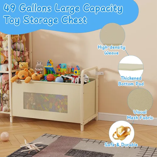 Miniatura 5 de Organizador de almacenamiento de juguetes B10 con almacenamiento de animales de peluche, caja de juguetes grande y soporte para animales de peluche