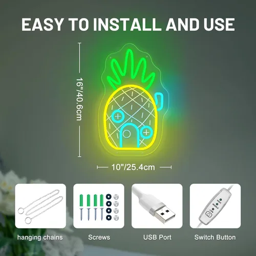 Miniatura 54 de Letrero de neón de baloncesto, 9.84 x 9.84 pulgadas, luz de neón LED de baloncesto, alimentado por USB con interruptor regulable, letrero LED