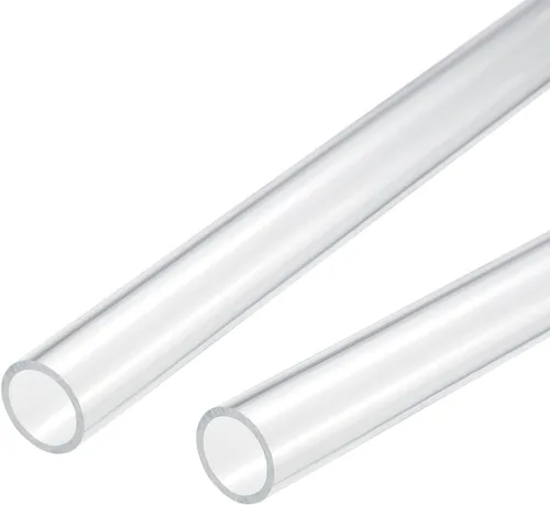 Miniatura 32 de MECCANIXITY Tubo acrílico transparente rígido redondo tubo 0.472 in (1/2") ID 15mm (0.6") OD 10" para lámparas y linternas, sistema de refrigeración