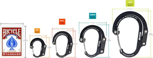 Miniatura 12 de GEAR AID HEROCLIP Mosquetón giratorio de 360° y gancho (mediano) para camping, mochila, maletas y organización de garaje Verde bosque