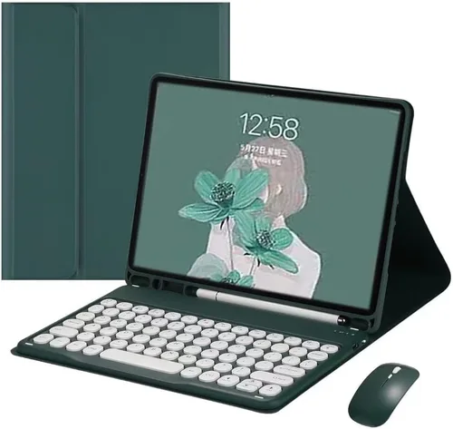 Miniatura 24 de Funda de teclado para Galaxy Tab S10 Plus/S9 FE Plus/S9 Plus (12.4 pulgadas), Galaxy Tab con combinación de teclado y mouse, funda magnética Azul