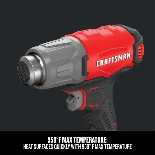 Miniatura 4 de Pistola de calor inalámbrica CRAFTSMAN V20, hasta 950 grados, pistola de calor portátil, solo herramienta (CMCE530B)
