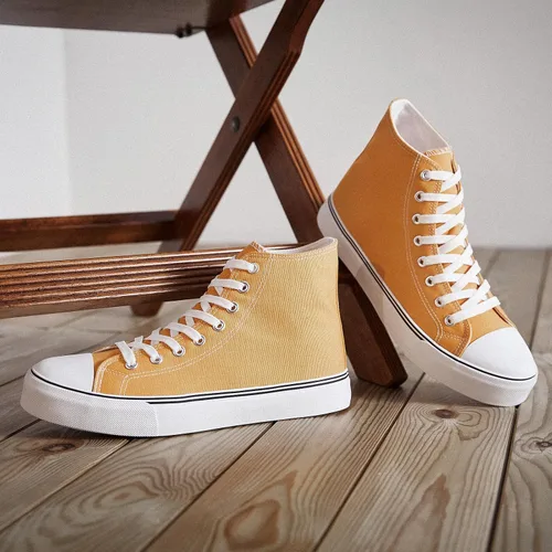 Miniatura 14 de ZGR Tenis de lona para hombre, con cordones, clásicos, casuales, para caminar