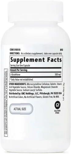 Miniatura 2 de GNC Glutatión 500 mg, 60 cápsulas, apoya la salud inmunológica