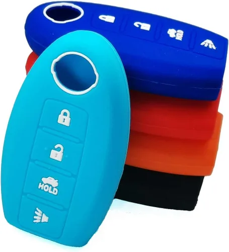 Miniatura 5 de Sillicone - Funda protectora para llave de coche, para Nissan Teana, Murano, Maxima, Pathfinder Rogue Versa 370Z, Sentra Altima, mando a distancia
