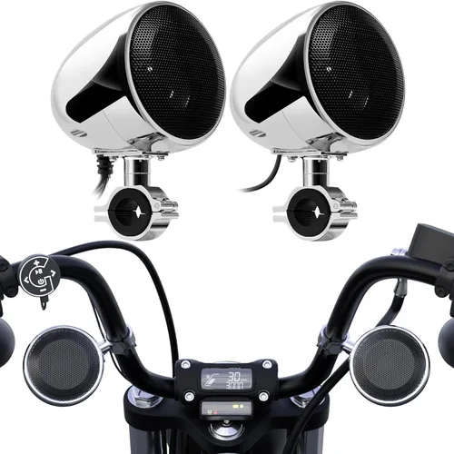 GoHawk AN4 Gen.2 Amplificador todo en uno integrado de 4 pulgadas de gama completa impermeable Bluetooth altavoces estéreo para motocicleta estéreo