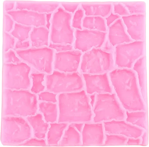 Miniatura 6 de Mujiang Diseño de textura de pared de ladrillo, moldes de silicona con textura de piedra para puerta, camino de piedra, moldes para fondant