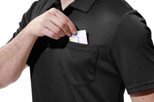 Miniatura 5 de YSENTO Polo para hombre, de manga corta, con cuello y bolsillo