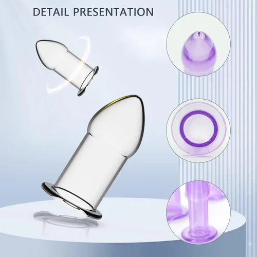 Miniatura 5 de AMAZBEE Juego de 5 tapones anales de silicona suave, dilatador anal hueco para adultos, juguete sexual anal, kit de bondage para hombres, mujeres