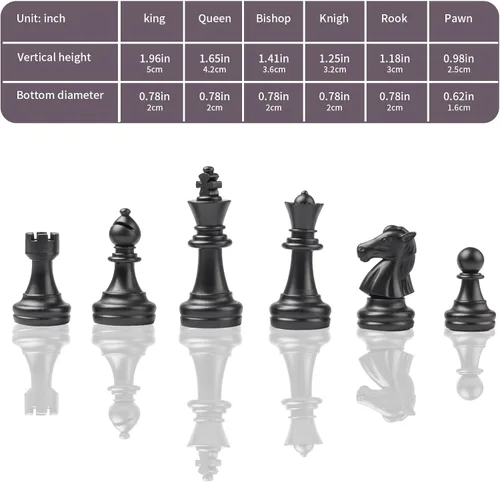 Miniatura 4 de Andux Juego de mesa magnético plegable tres en uno, ajedrez, backgammon, damas CXYXQ-02 (M)