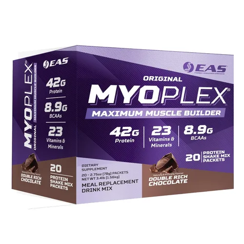 Miniatura 8 de EAS Original Myoplex Maximum Muscle Builder, mezcla de proteínas de reemplazo de comidas, mezcla de proteínas de calidad, 1.48 oz de proteína, 20