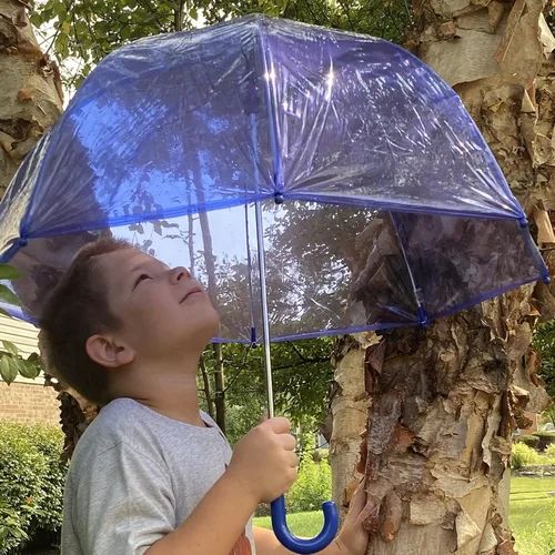 Miniatura 4 de Totes- Paraguas de burbujas transparente para niños con mango de fácil agarre), 2236-BLU