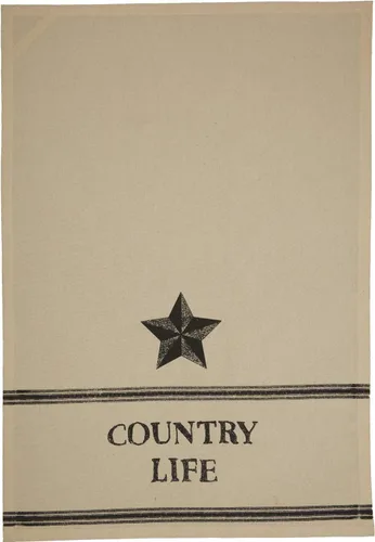 VHC Brands Farmhouse Star Country Life Blessings - Juego de 2 toallas de cocina con patrón de muselina de algodón primitivo para Acción de Gracias,
