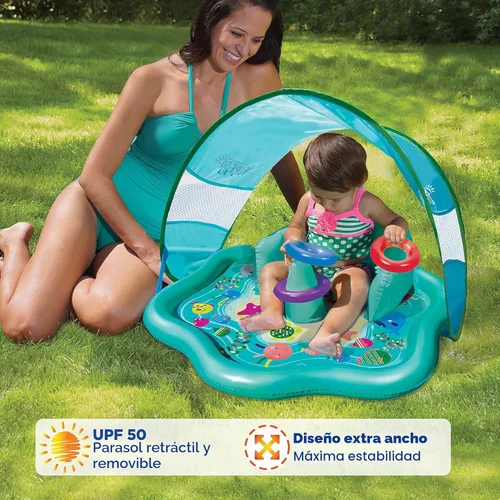 Miniatura 4 de SwimSchool Infant Baby Pool Floats, Free Swimming, Super Buoyant – Ages 6-24 Months – Multiple Colors/Styles – Adjustable Canopies and Seats, Splash