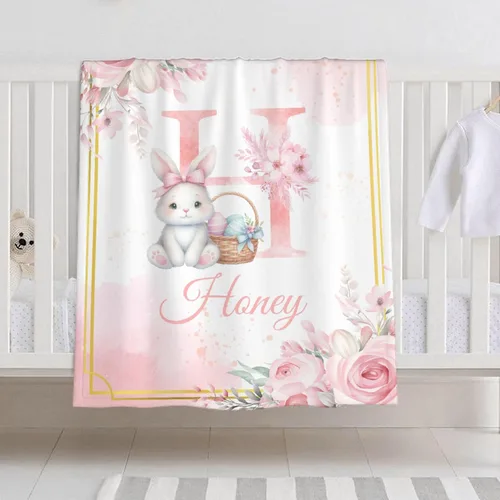 Miniatura 31 de Manta de bebé personalizada con nombre – Manta de león para niños pequeños, bebés, niños, ducha, recién nacidos – Cochecito de bebé, decoración