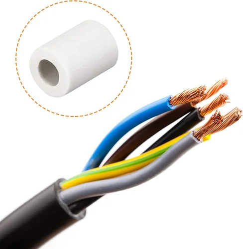 Miniatura 4 de Tubo de cerámica con cableado de cerámica [para protección de aislamiento térmico de paquete de cables] - 20 unidades/0.157 in x 0.276 in x 0.394 in