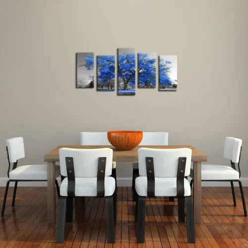 Miniatura 2 de Kreative Arts cuadro de lienzo con pintura de árbol azul
