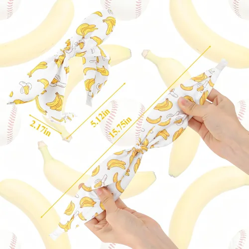 Miniatura 2 de Jaciya Diademas de lazo para mujer, lindas diademas anudadas, accesorios para el cabello (banana)