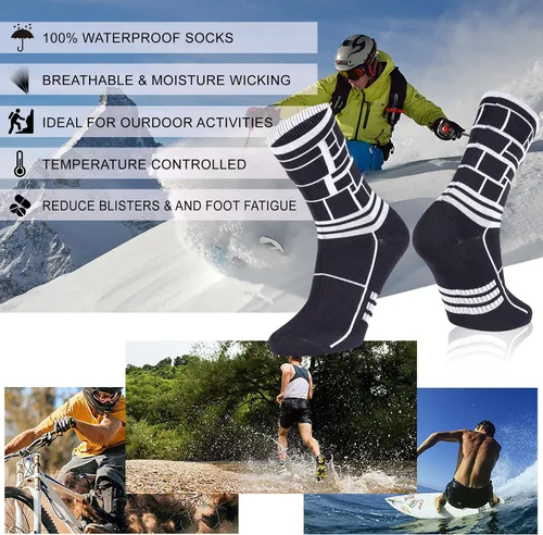 Miniatura 5 de RANDY SUN - Calcetines 100% impermeables, unisex, para practicar senderismo, caminar, correr, esquiar, etc