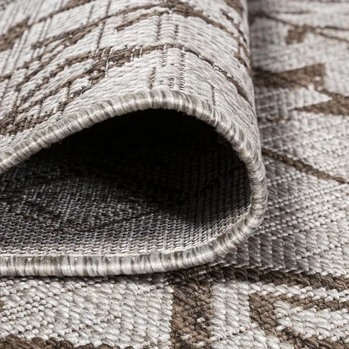 Miniatura 5 de JONATHAN Y Alfombra bohemia geométrica para interiores y exteriores, 2 x 8 pulgadas, beige/marrón, Tokay para patio trasero, patio, porche, fácil