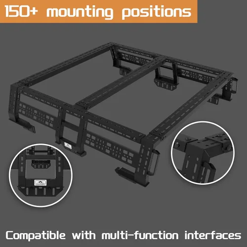 Miniatura 2 de CLAMBER Overland Portaequipajes de Cama para Camioneta de Tamaño Completo con/sin Rieles de Cama Ancho Ajustable Compatible con Ford Serie F