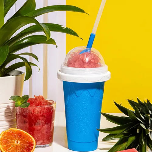 Miniatura 6 de REGNBUE Slushy Maker - Vaso mágico para hacer jugo, leche, yogur, helado, taza refrescante con tapa y popote para niños, amigos, familia
