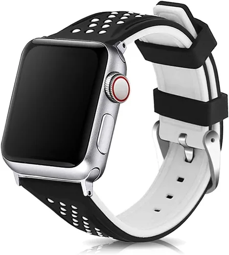 Miniatura 10 de Compatible con correas de Apple Watch de 1.614 in/1.575 in/1.496 in 1.929 in/1.772 in/1.732 in/1.654 in, correa de silicona de repuesto para iWatch