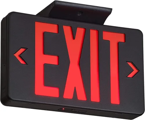 Miniatura 13 de TANLUX Señal de Salida Roja con Carcasa Negra, Luz LED de Salida de Emergencia con Batería de Respaldo, Listado UL, Letreros de Salida Cableados